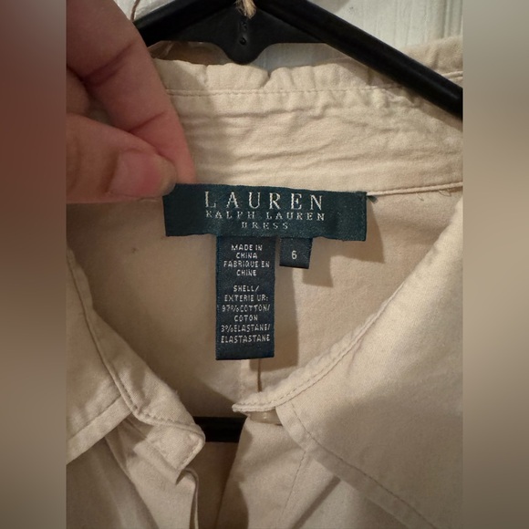 Ralph Lauren Button Down And Tie Cotton Dress - Picture 6 of 6